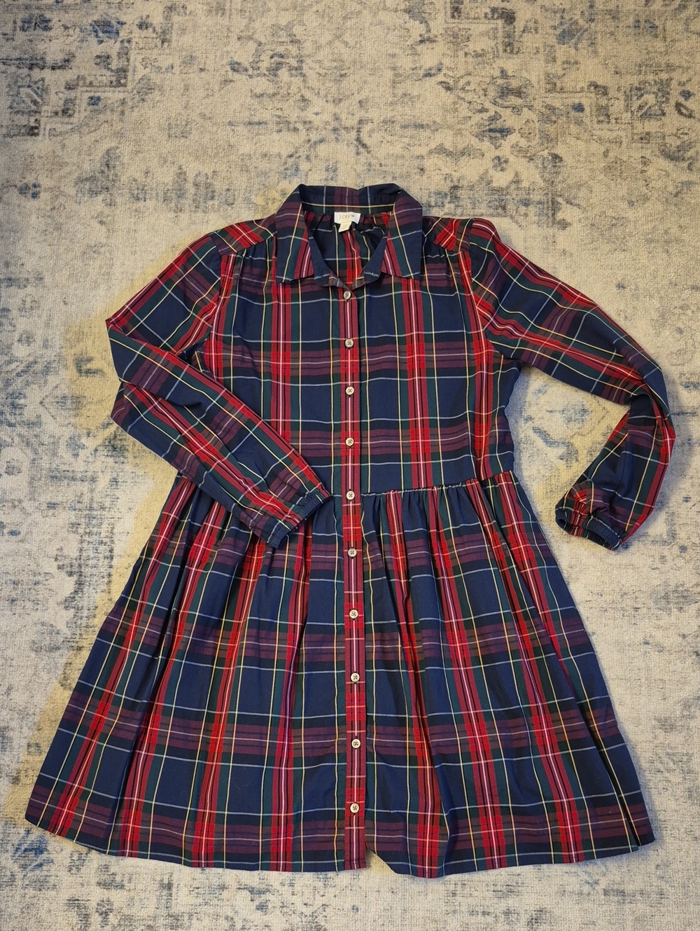 Like New J. Crew Navy, Red & Green Plaid Dress - Size 10